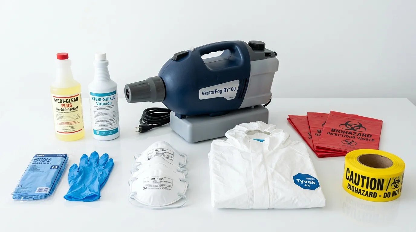 Professional biohazard remediation crew working in Beaver Dam