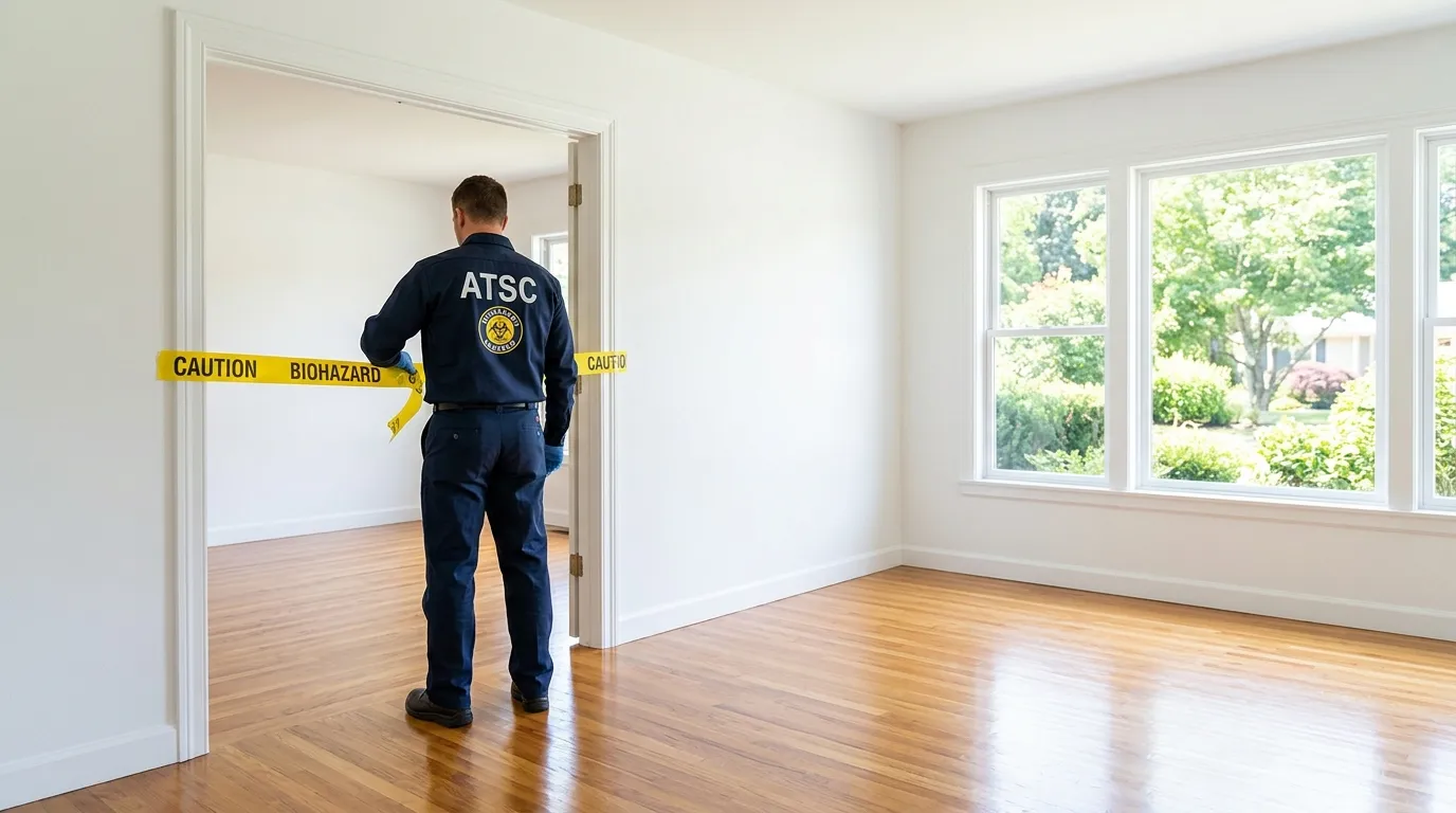 Certified biohazard cleanup crew performing Decomposition Cleanup in Beaver Dam